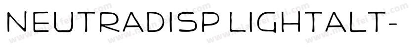 NeutraDisp LightAlt字体转换